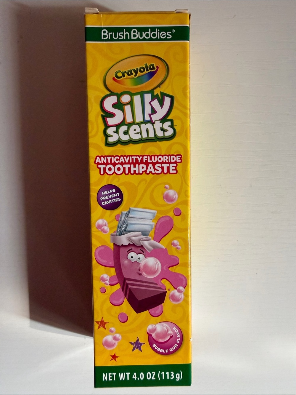 Crayola Anticavity Fluoride Toothpaste - Yellow Packaging